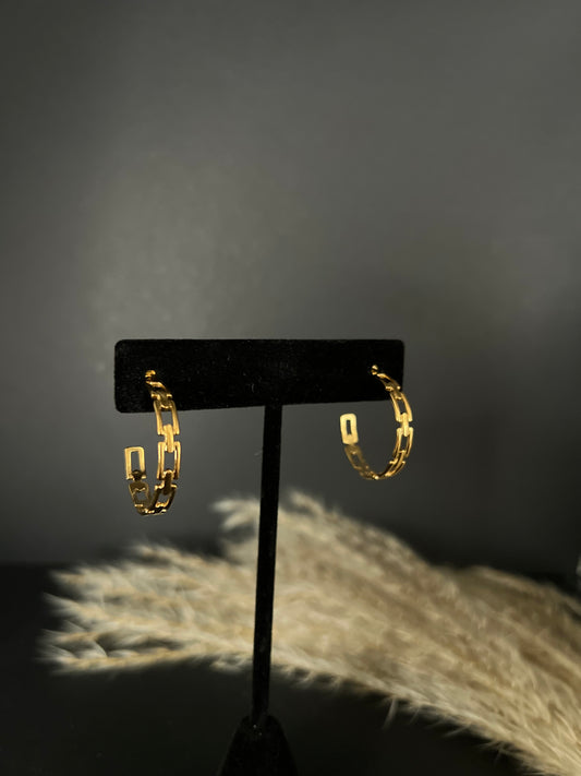 Hoop Sq Earrings